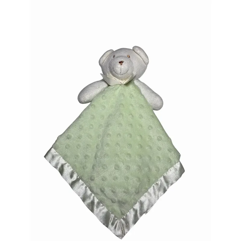 Blankets And Beyond Lovey Green Raised Dots Plush Bear Stuffed Animal Toy